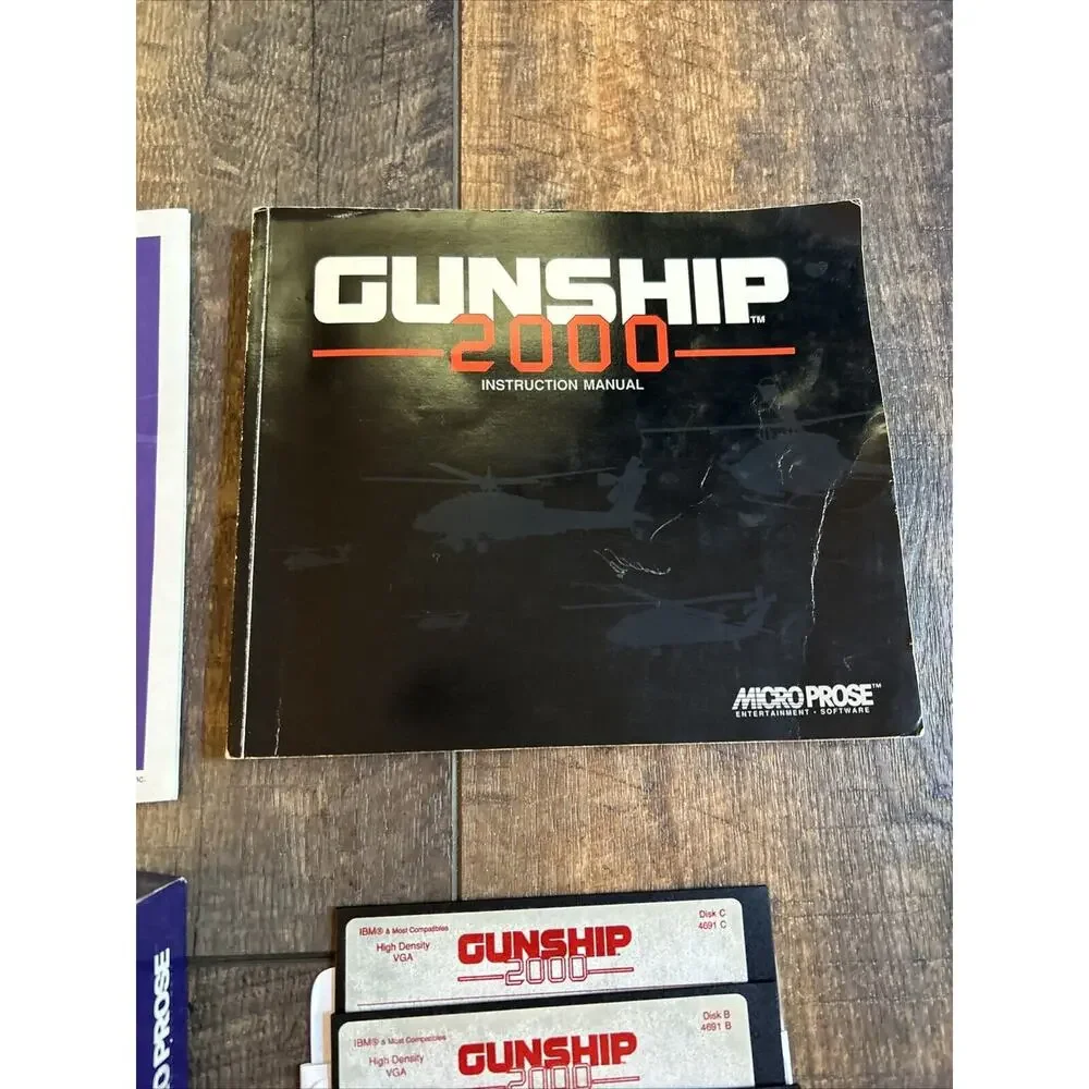 Gunship 2000 (PC, 1991) - 5.25 Inch‎ Floppy
